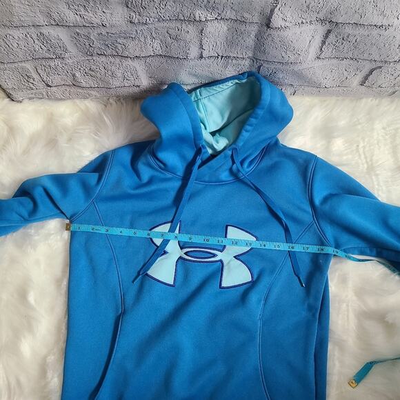 Blue Under Armour Drawstring Coldgear Hoodie Women's SZ S - Picture 10 of 12